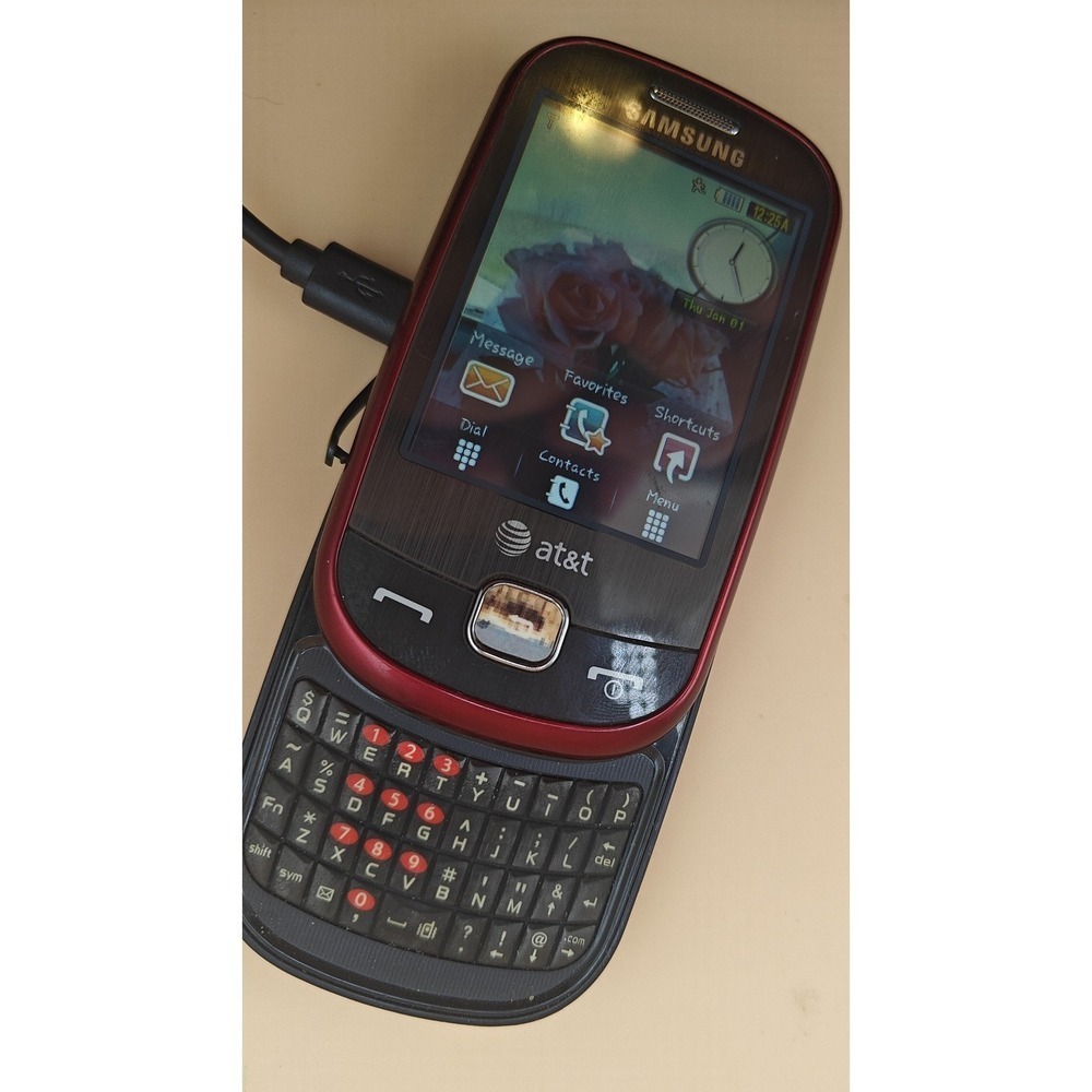 Samsung Flight SGH-A797 Slider Phone Red Gray AT&T Tested Working Cellular Rare